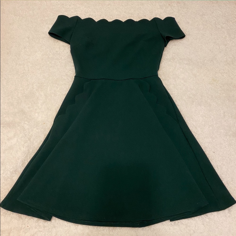 B. Darlin Off-The-Shoulder Fit-And-Flare Dress